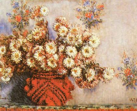 Claude Monet Chrysanthemums ss Spain oil painting art